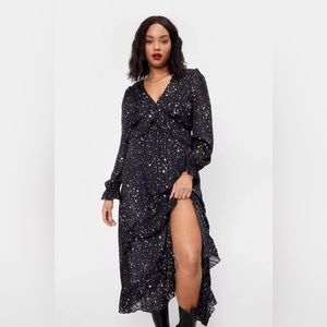 Nasty Gal 
Plus Size Star Ruffle Midi Dress